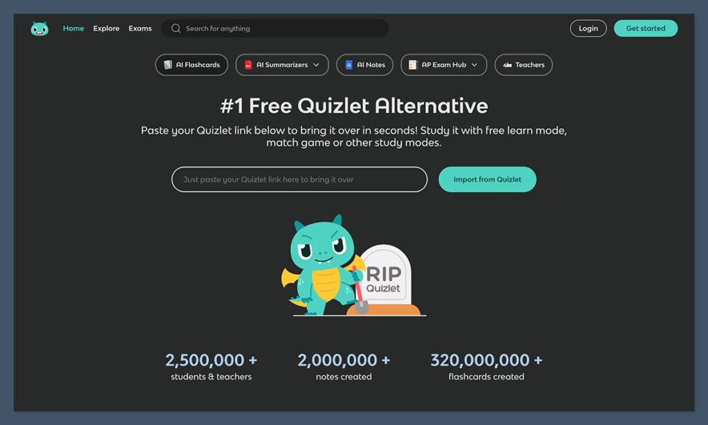 knowt homepage