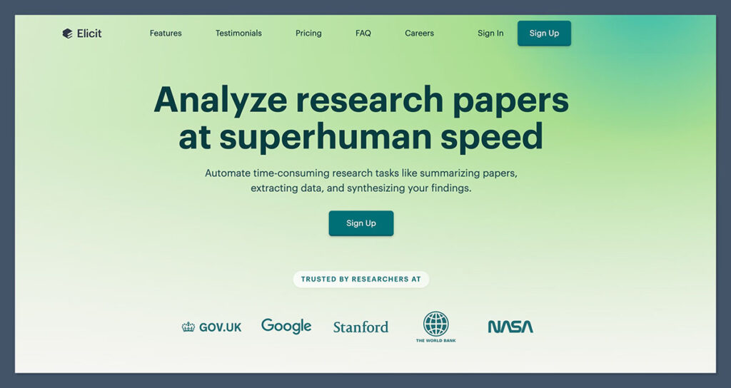Elicit Homepage