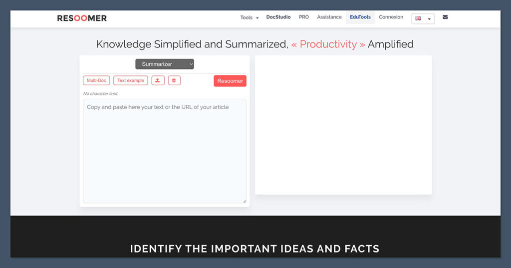 Resoomer Homepage