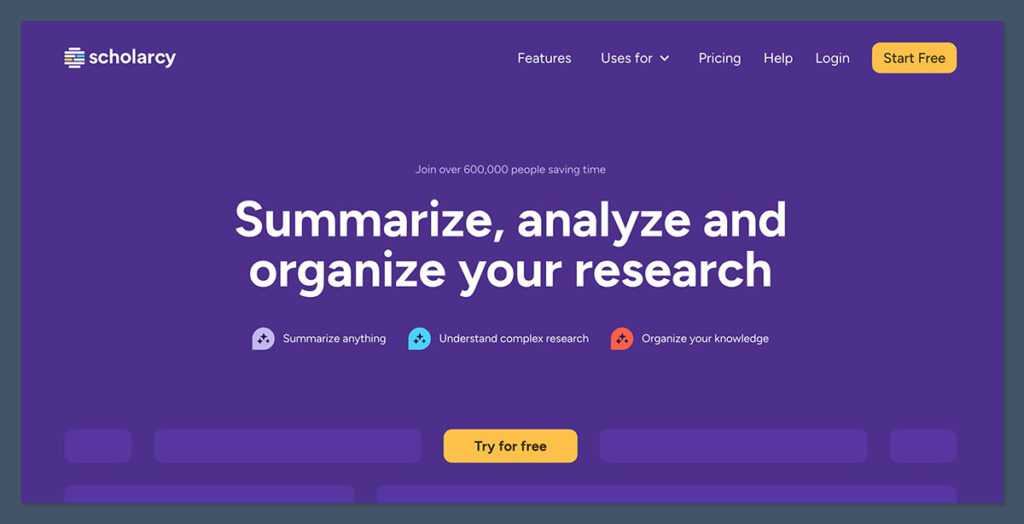 Scholarcy Homepage