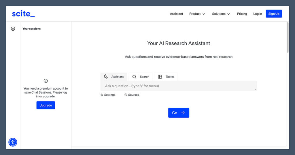 Scite AI Homepage