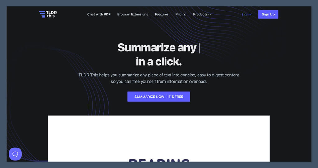 TLDR-This-Homepage